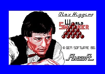 Alex Higgins World Snooker (UK) (1985) screen shot title